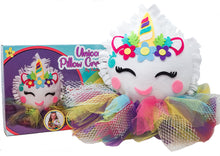 Load image into Gallery viewer, Unicorn Pillow Craft – Cute Colorful Fleece Knot Pillow Kit