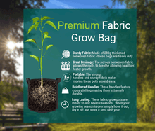 Load image into Gallery viewer, Heavy Duty Fabric Grow Bags (5 Pack)