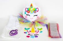 Load image into Gallery viewer, Unicorn Pillow Craft – Cute Colorful Fleece Knot Pillow Kit