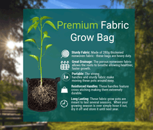 Load image into Gallery viewer, Heavy Duty Fabric Grow Bags (5 Pack)
